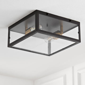 Grayson 12" Metal/Glass LED Flush Mount
